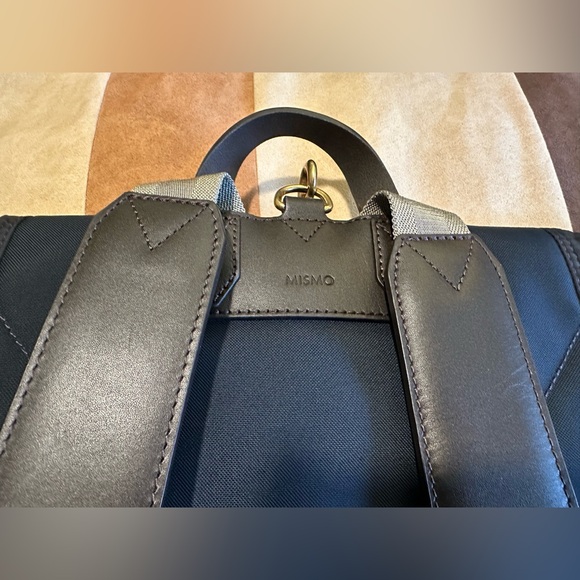 Mismo M/S Escape Backpack in Navy Blue and brown leather brand new - Picture 4 of 6